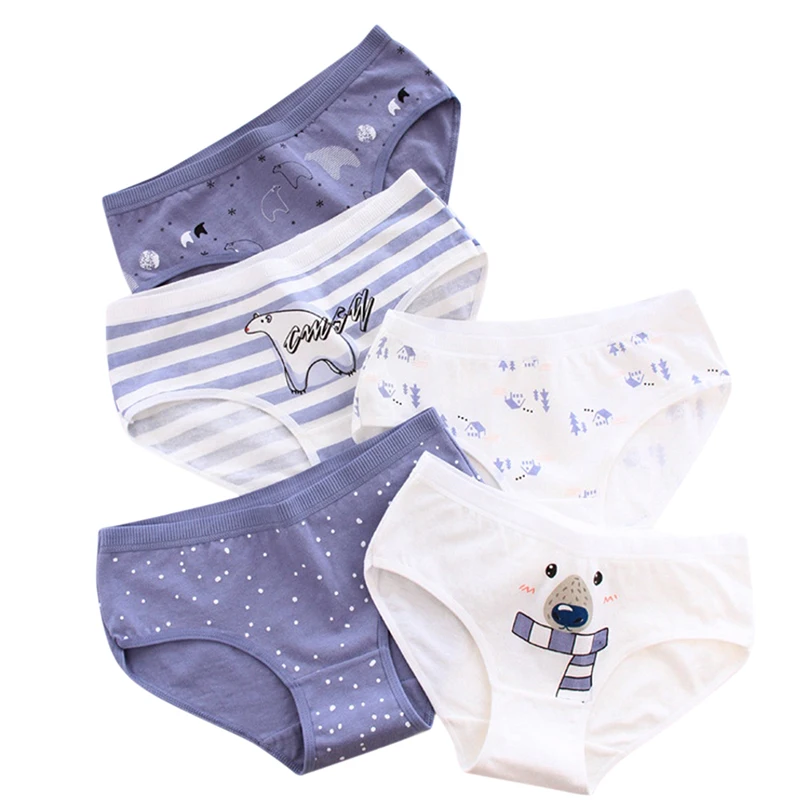 Женские трусики с рисунком полярного медведя хлопковые для девушек дамское