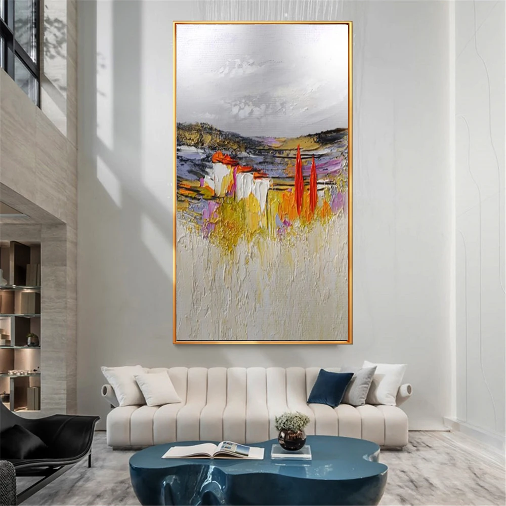 

Modern Blue minimalist abstract painting Seascape oil painting the living room office original canvas wall art home decor ups