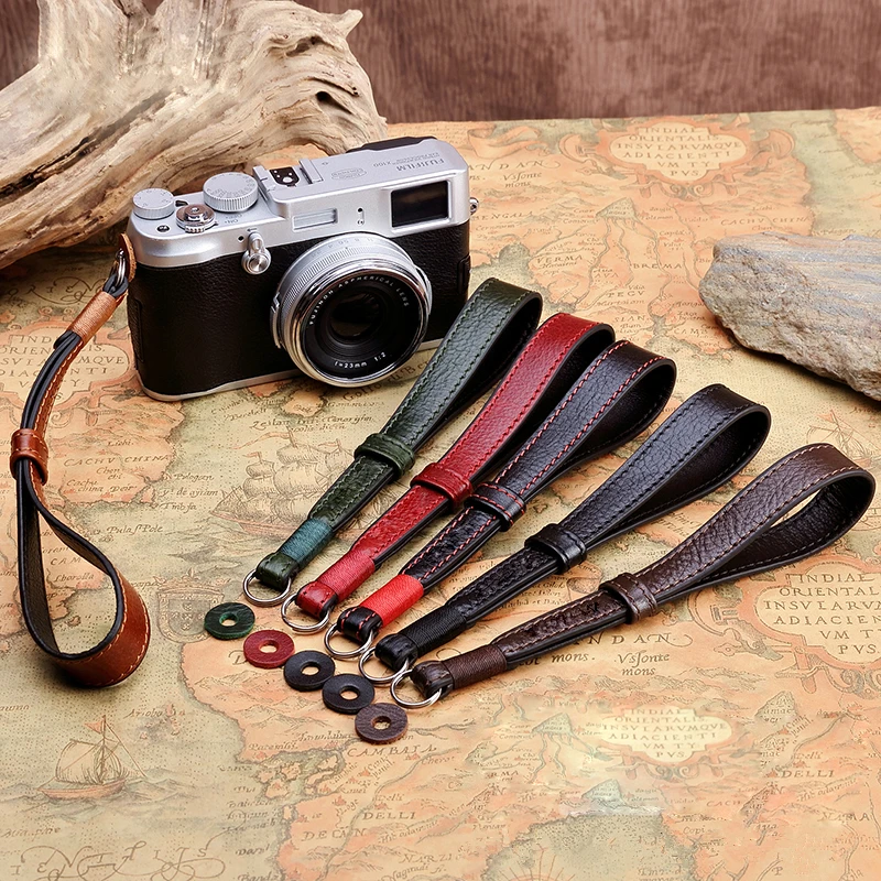 Original Handcraft Genuine Leather Camera Hand Strap Lanyard Vintage DSLR Grip Strap for Fujifilm XT10XT20 X100F XPRO2 XT30 XT3