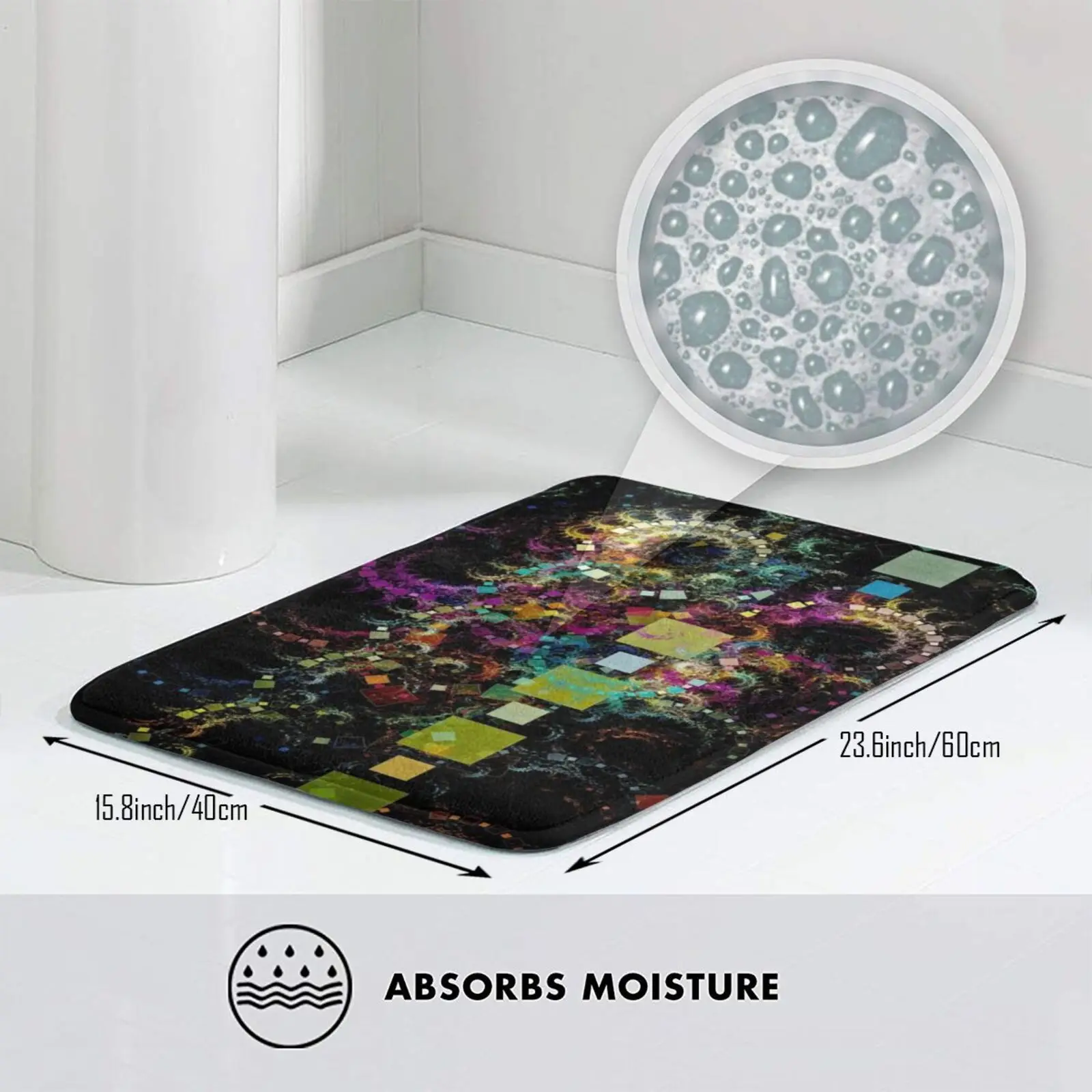 ? Квадратный знак Da Fs V1. Коврик-ковер Противоскользящий коврик для спальни Ohdz огни