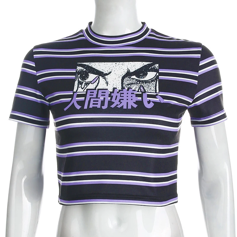 Летняя повседневная женская футболка с коротким рукавом и воротником под горло в