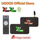 Умная ТВ-приставка UGOOS X3 Pro X3 CUBE, Amlogic S905X3, Android 9,0, 4 Гб, 32 ГБ, 2,4 ГГц5G, Wi-Fi, 1000 м, RJ45, Bluetooth, 4KHD, мини-медиаплеер