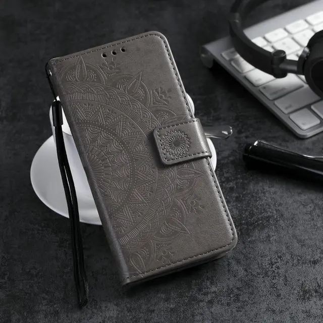 Redmi Note8T Note 8 T защитный чехол 3D Totem из искусственной кожи флип-чехол для Xiaomi Redmi Note 8 T чехол Redmi Note 8 T T8 кошелек Броня - Цвет: Серый
