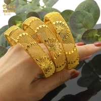 dubai 24k gold plated bangles wedding indian bangle african luxury women hard bracelets charm ethiopian arabic hand jewelry