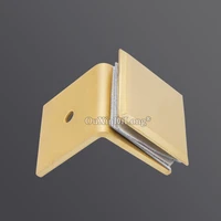 brand new 1 piece pure brass frameless shower door glass clamps bathroom glass fixed holder brackets brushed gold
