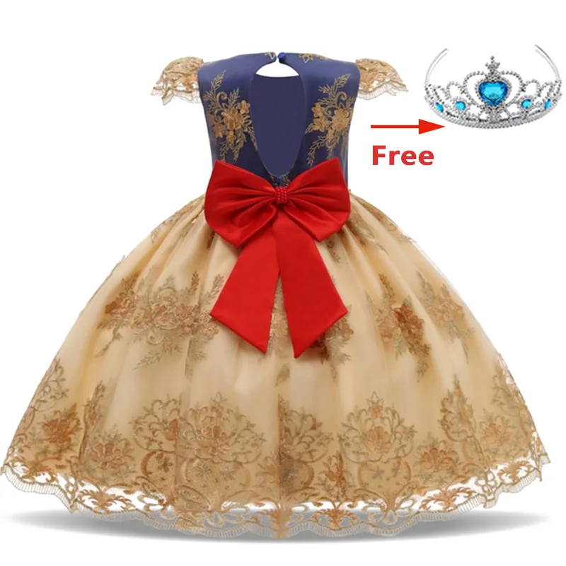 Год, пасхальное платье для девочек, свадебное платье, элегантный праздничный костюм, детские платья для девочек, платье принцессы, одежда для детей 9, 10, 12 лет - Цвет: Blue