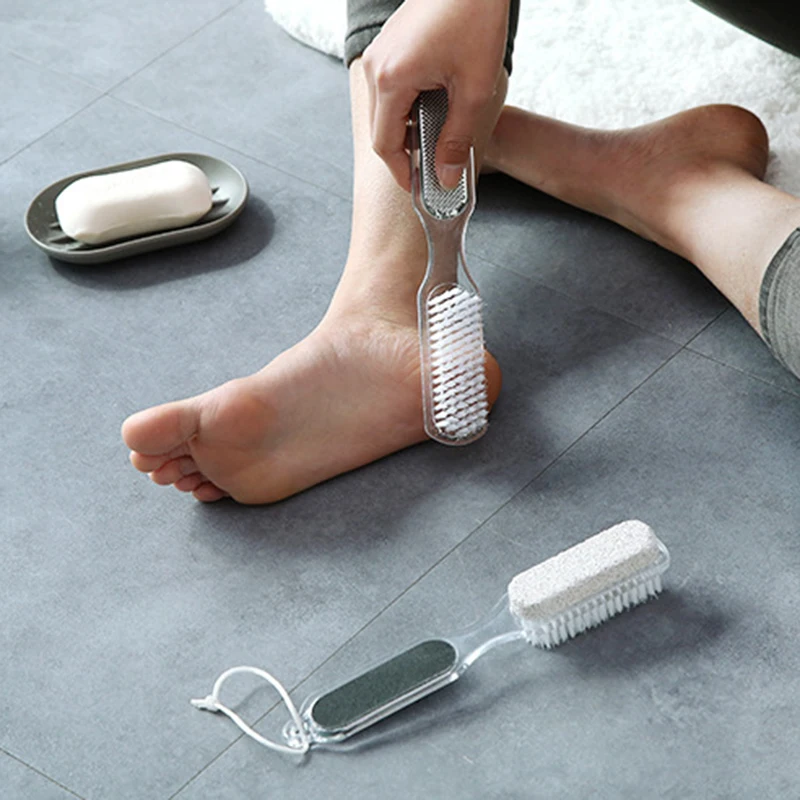 Щетка двусторонняя для стоп инструмент педикюра и массажа отшелушивающая