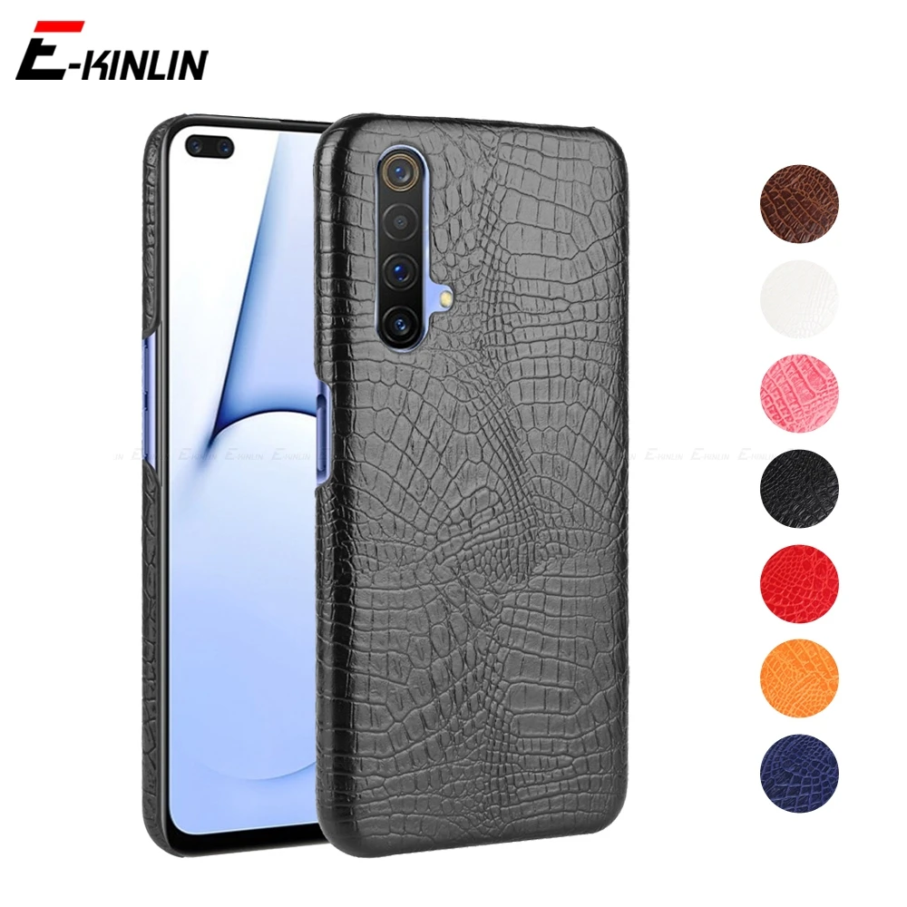 

Роскошный чехол для телефона из крокодиловой змеиной кожи для OPPO Realme X2 XT X7 X50 Pro X50m X3 с суперзумом, Жесткий Чехол для задней панели из поликарб...