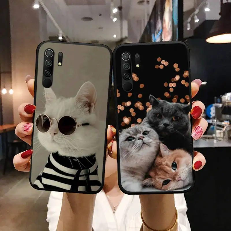 

Cute Cat Phone Case For Xiaomi Mi Redmi Note 7 8 9 pro 8T 9T 9S 9A 10 Lite pro