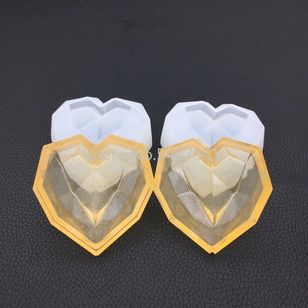 2 шт./компл. 3D кристалл геометрия любовь коробка для хранения Форма эпоксидная