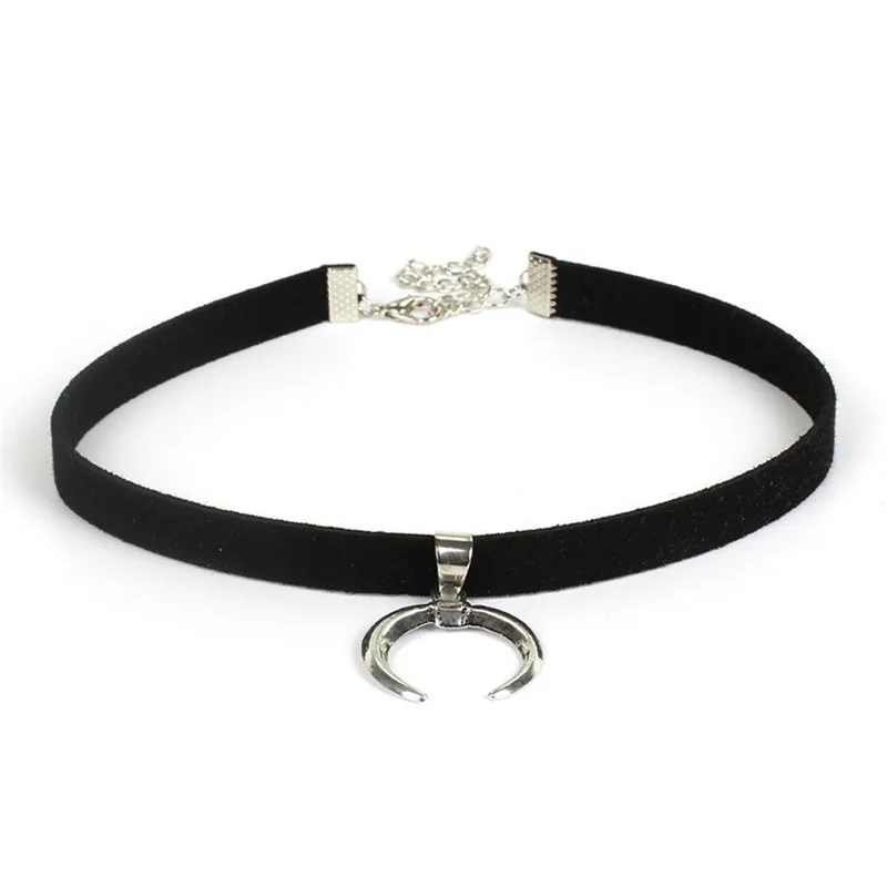 

2021 Women Elegant Moon Pendant Clavicle Chain Choker Necklace for New Trend Female Jewelry
