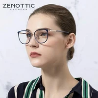 zenottic cat eye glasses frames for women anti blue light computer glasses myopia optical glasses designer prescription eyewear