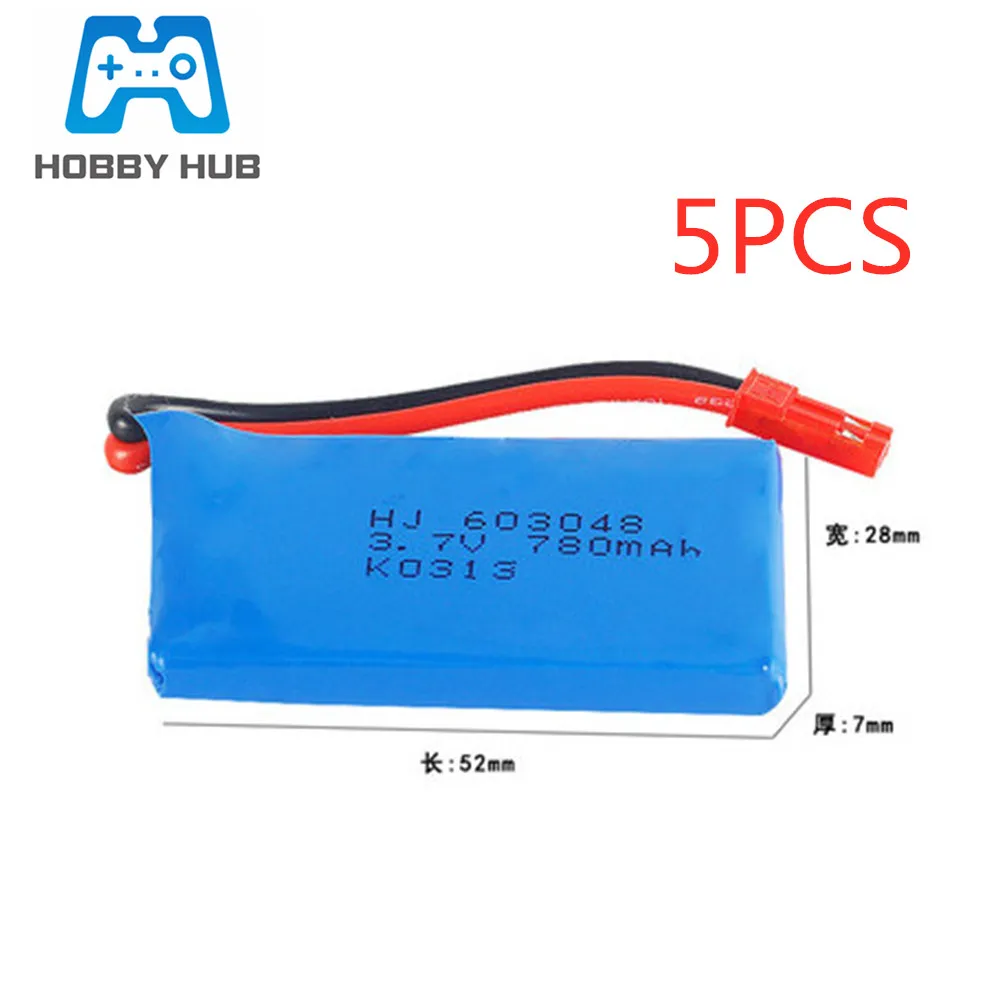 Аккумулятор Hobby Hub 3 7 В 730 мА · ч для WLtoys V626 V636 V686 литий полимерный аккумулятор 780