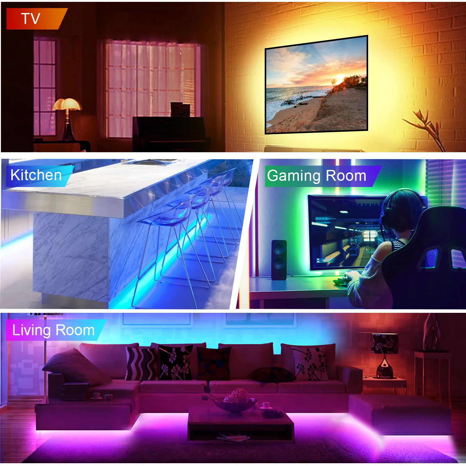 Дешевая оптовая продажа RGB 5 м меняющая цвет SMD 5050 музыкальная декоративная лампа
