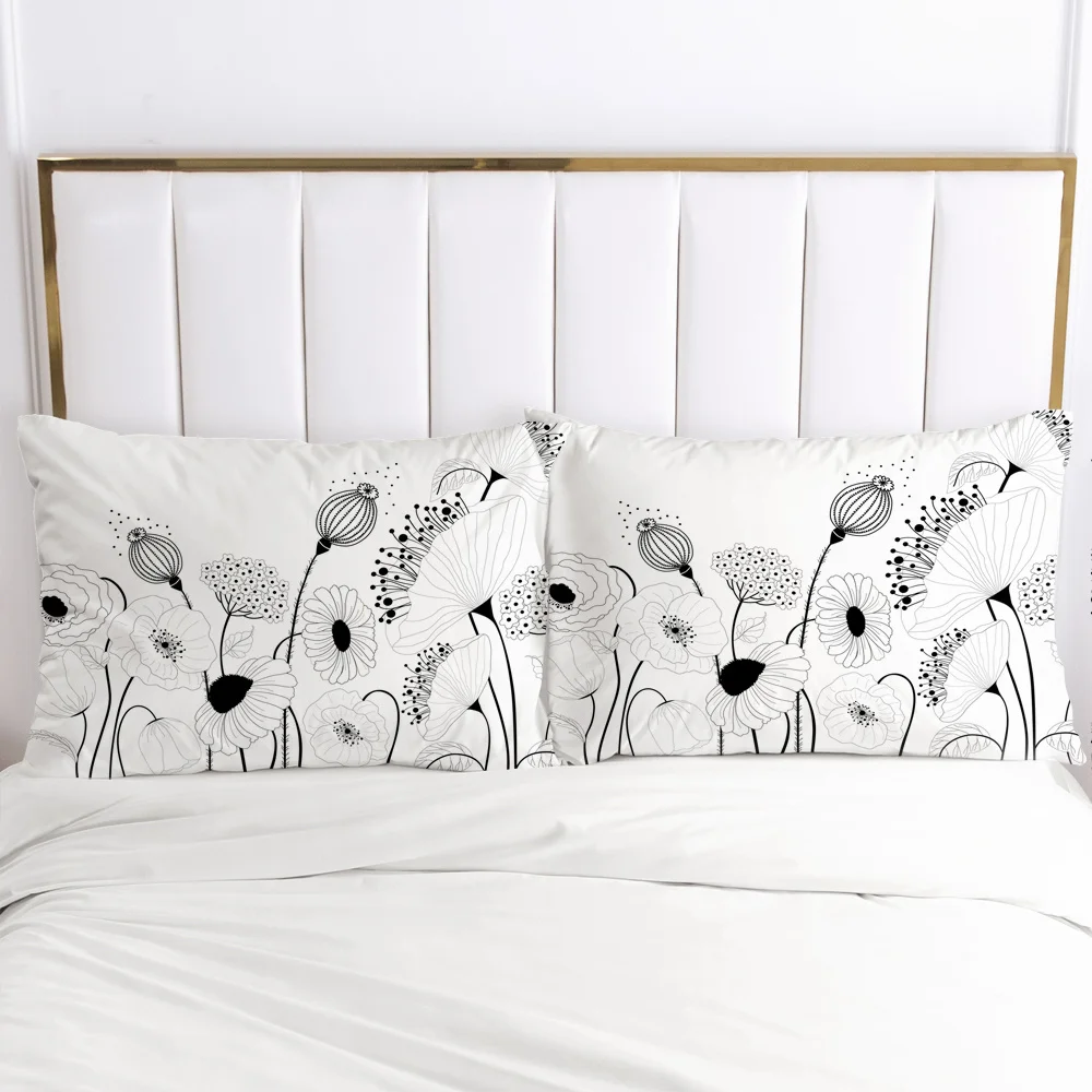 

2 Pieces Of Modern Simple Nordic With Multi Style Printed Pillow Case