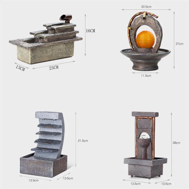 Европейский фонтан с водой для гостиной офиса Настольный увлажнитель водный