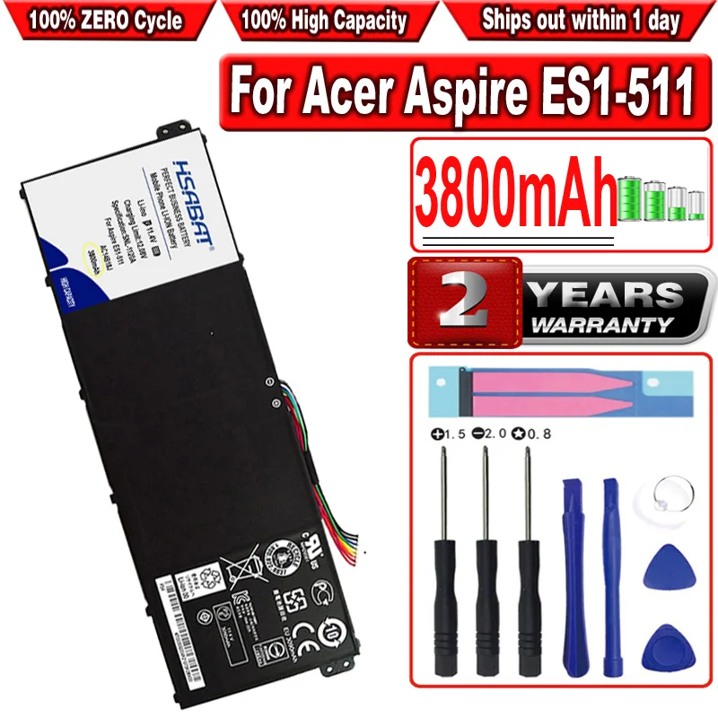 

Аккумулятор HSABAT 3800 мА · ч, AC14B18J, AC14B13J, для ноутбука Acer Aspire ES1-511, ES1-512, V3-111P, CB3-531, 311, TravelMate B115, B116, MS2394