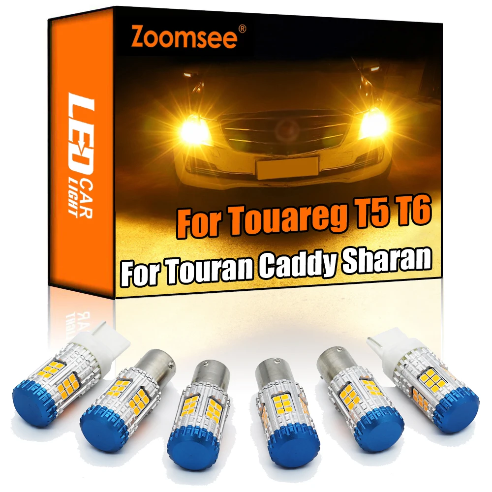 

Zoomsee Canbus For VW Touareg Touran Caravelle Multivan Caddy Sharan No Hyper Flash Error Auto Lamp LED Turn Signal Light Bulb
