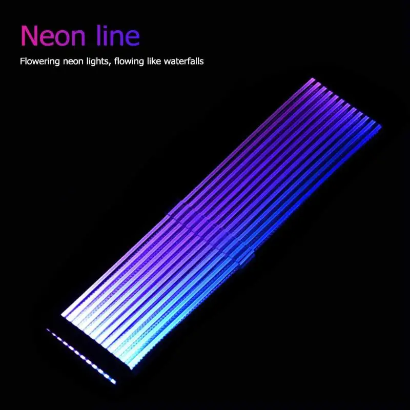 Неоновый RGB PSU линия 24Pin + 8Pin удлинитель питания кабель для настольного ПК чехол