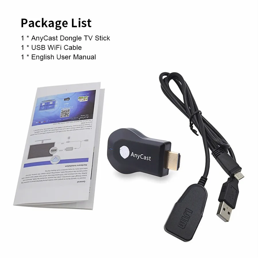 ТВ-Палка для YouTube Anycast M9Plus беспроводной Wifi Дисплей донгл приемник DLNA AirPlay MirrorHDMI 1080P