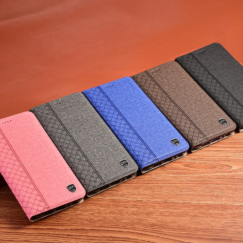 

Business Cloth Leather Case for Samsung Galaxy F52 A22 4G 5G Flip Cover Phone Protective Shell