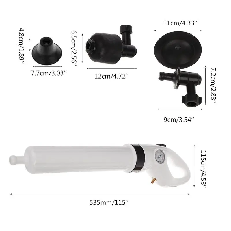 

High Pressure Pump Cleaner Dredge Toilet Plunger Air Drain Blaster Sink Pipe Clogged Remover Bathroom Pipe Bathtub