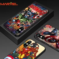 marvel avengers for xiaomi redmi 10x pro 9c 9a 9t 9 go k40 k30 ultra k20 8 7 s2 6 5 4x pro soft black phone case