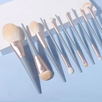 10pcs morandi color makeup brushes natural fiber soft bristle cosmetics beauty makeup artist tool eyeshadow blending brush