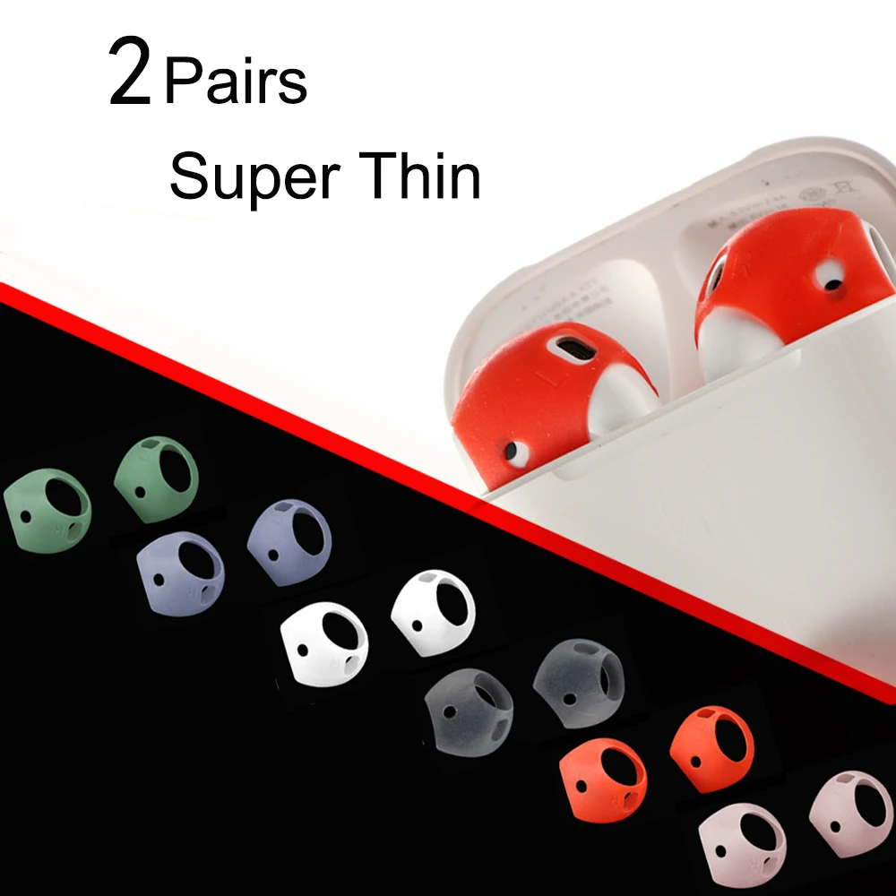 2 пары ярких цветов силиконовый чехол для наушников противоскользящие наушники