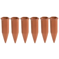 self watering spikes 6 pack terracotta plant watering stakes automatic slow release water drippers for indoor outdoor garden