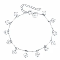 925 sterling silver hook heart to heart love love bracelet love couple bracelet small jewelry exquisite jewelry accessories