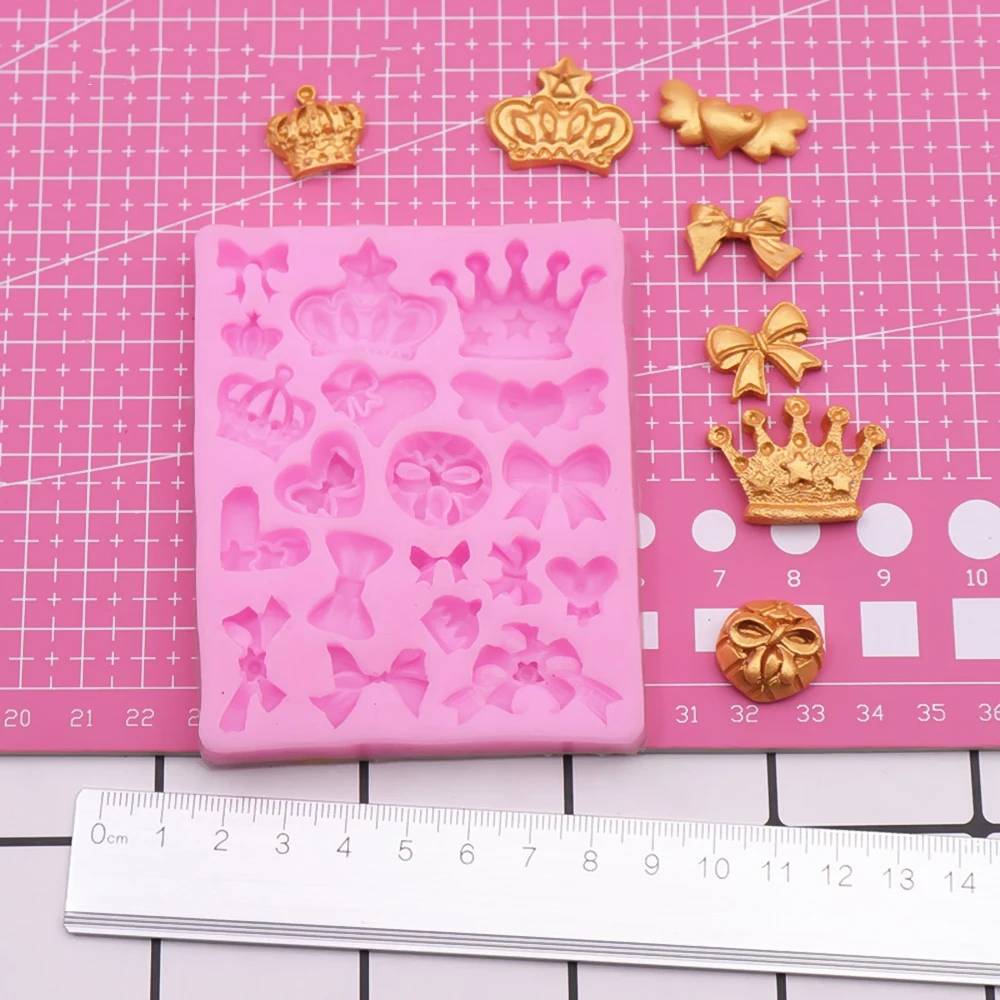 1 шт. мультяшная Корона и галстук-бабочка силиконовая помадка форма для торта