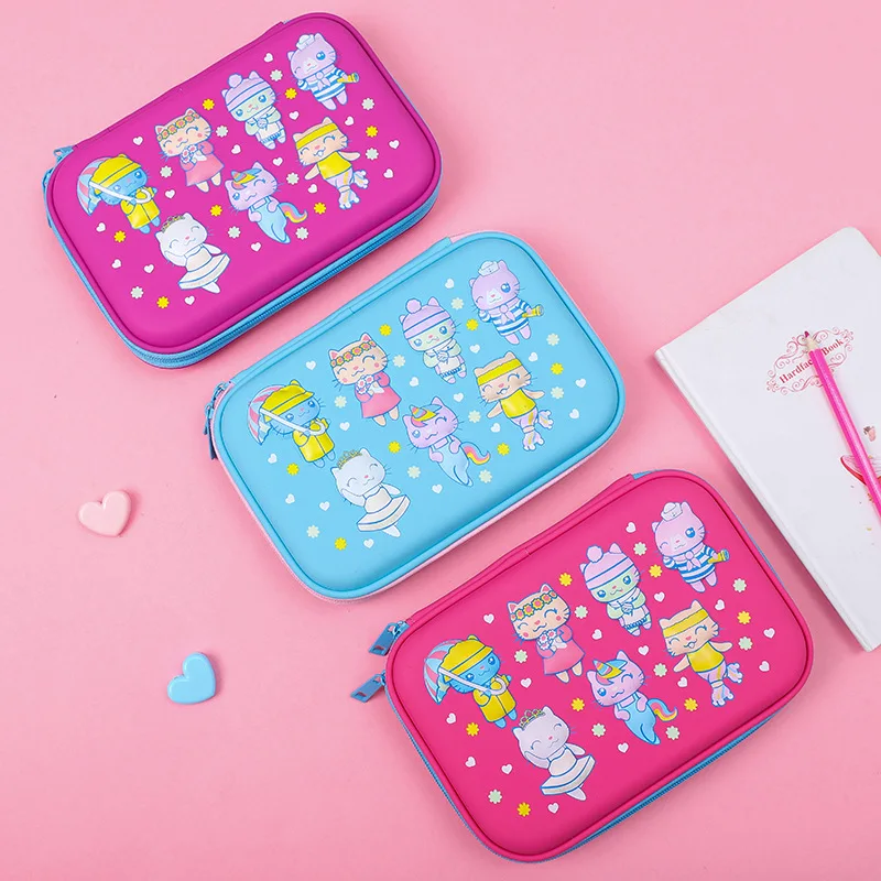 Чехол карандаш с изображением единорога кошки kalem kutusu Kawaii trousse scolaire stylo фламинго