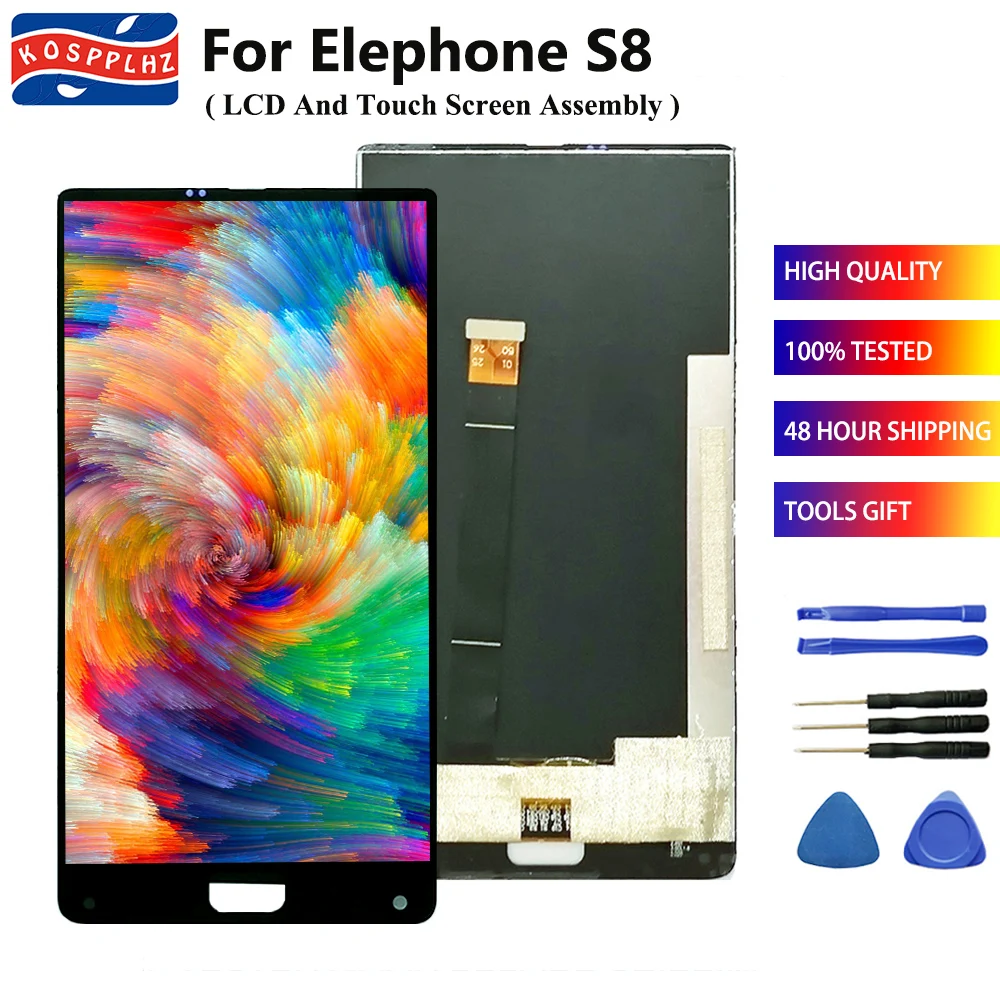 Оригинальное качество для Elephone S8 ЖК-дисплей + кодирующий преобразователь