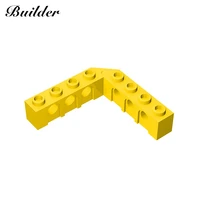 little builder 32555 moc technology 5x5 l shaped right angle with 6 holes 10pcs building blocks diy particles toys for children