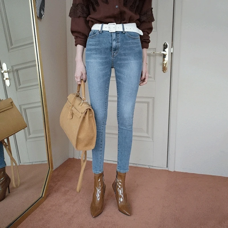 Женские винтажные джинсы-карандаш с высокой талией | Женская одежда