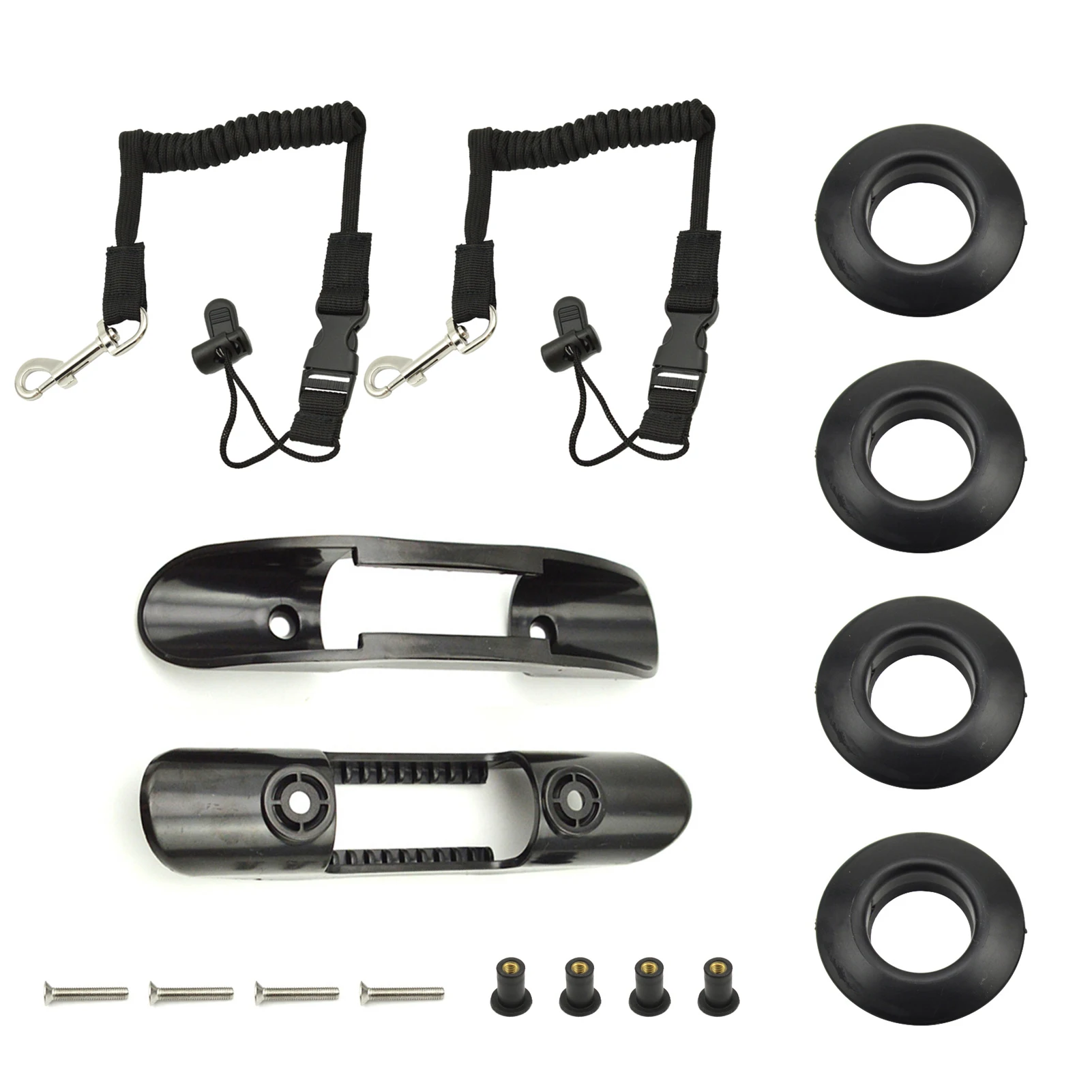 

4 шт., зажимы-держатели для Каяка с регулируемыми безопасными поводками Для Каяка с 4 капельных кольцами для Каяка