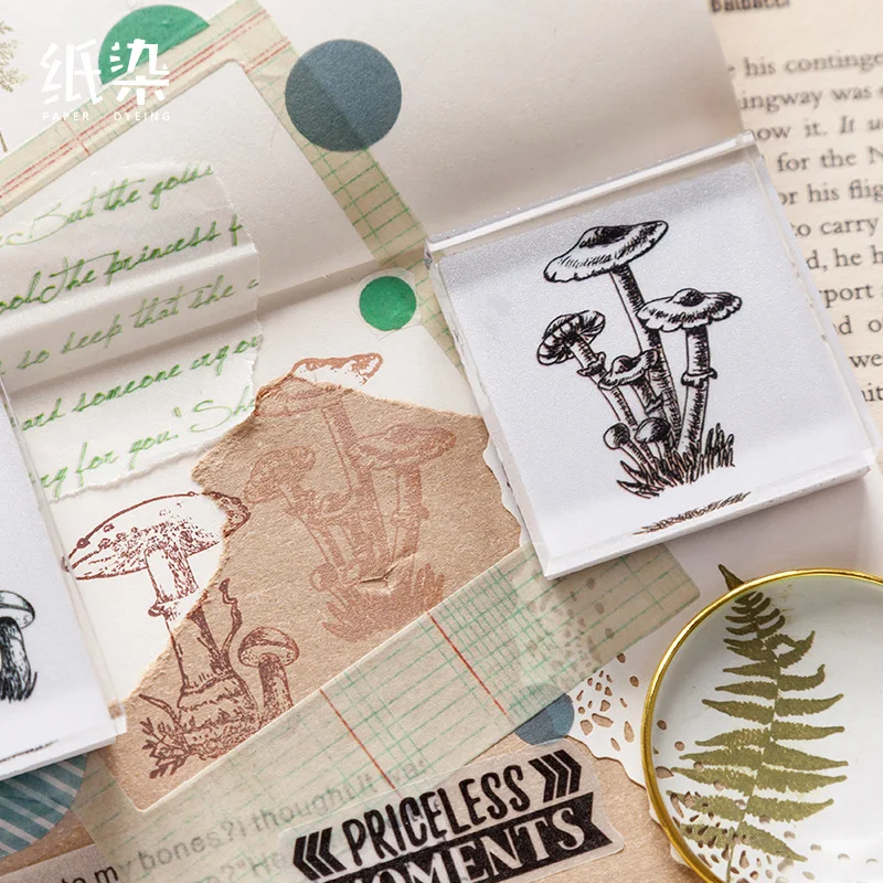 TUNACOCO печать леса Sighnet растение дерево акриловое резиновый штамп дневник сделай