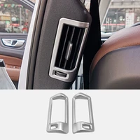 for volvo xc60 2018 2019 car rear b pillar air outlet vent cover trim abs matte auto interior accessories moulding sticker 2pcs