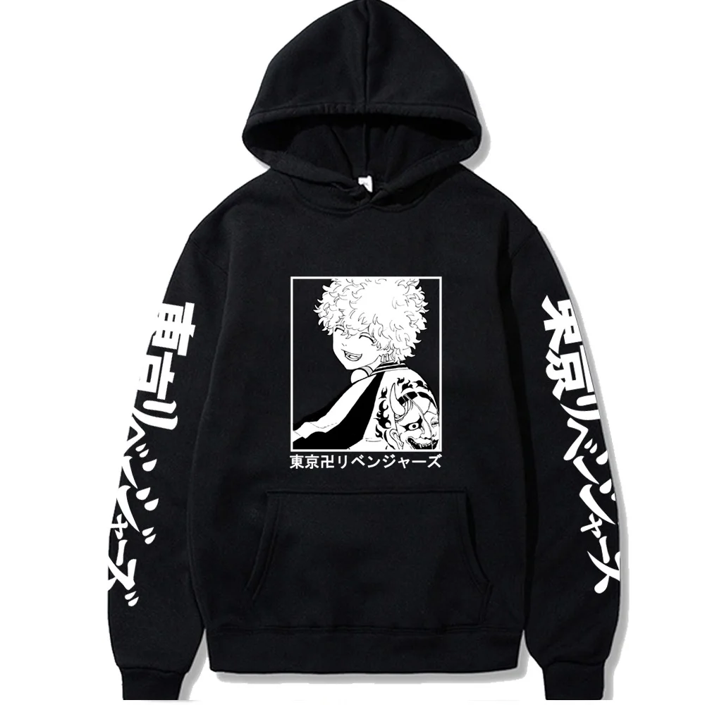 

Hot Harajuku Hoodies Anime Tokyo Revengers Loog Sleeve Funny Sudaderas Hombre
