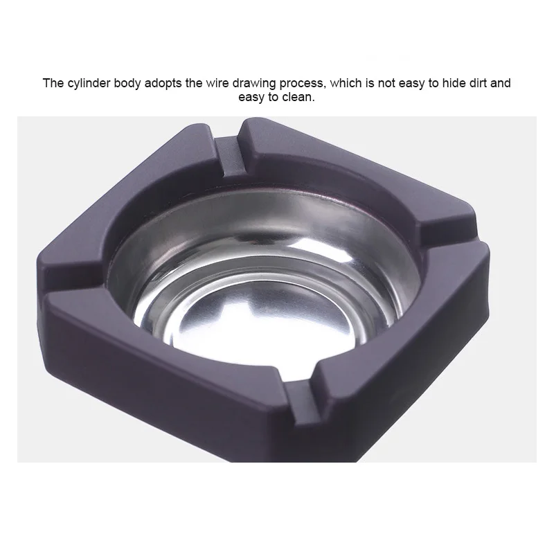 

1PCS Stainless Steel Ash Storage Box fall resistant Cigar Smoking Ash Tray Cigarette Ashtray Match Torch Home Decor Gadgets
