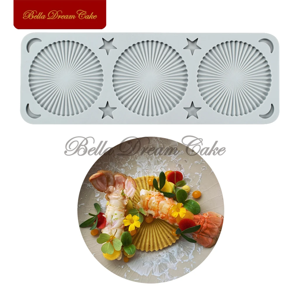 

Seashell Origami Lace Mat Sugarcraft Mold for Molecular Cuisine Fondant Chocolate Silicone Pad Cake Decorating Tools Bakeware