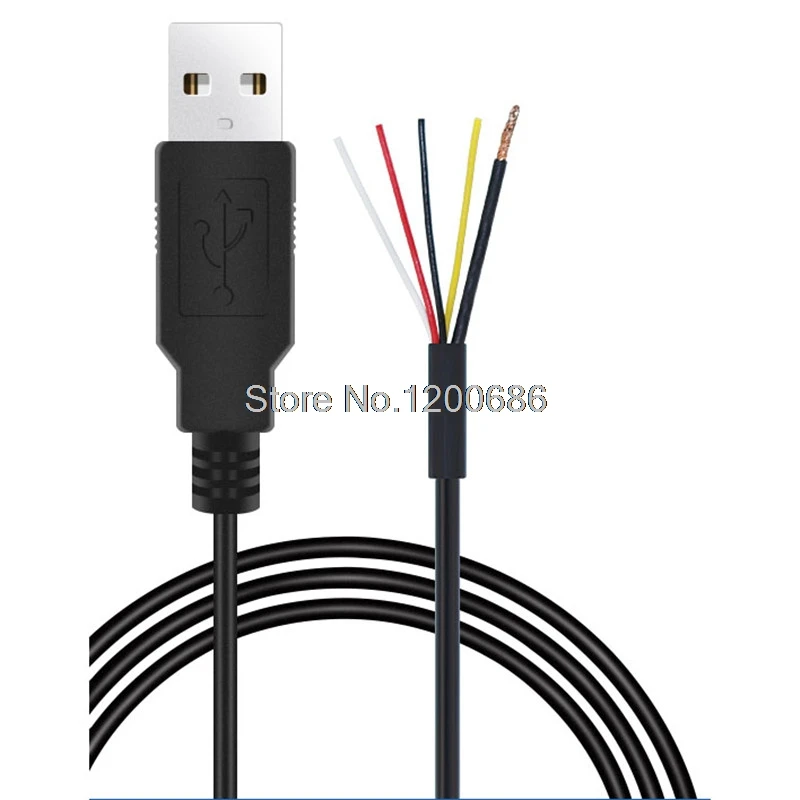 2854-30AWG экранированный USB-кабель 2 0 мама 3 м USB-разъем 4 провода кабель питания сделай