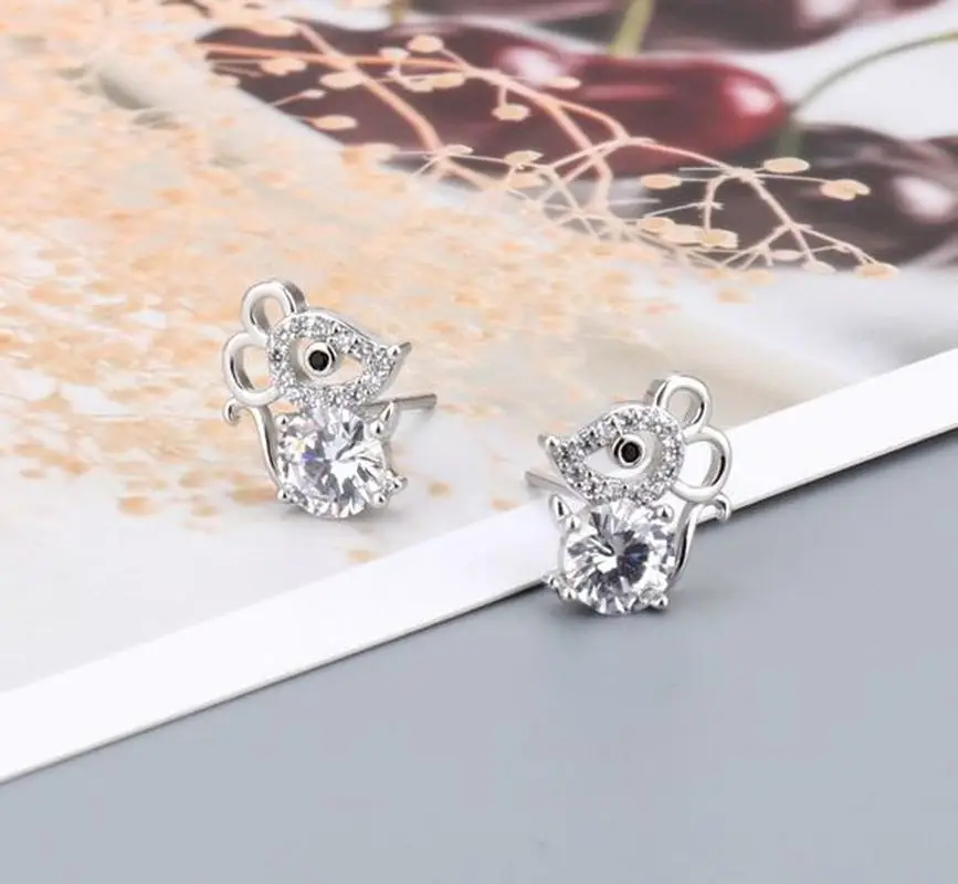 Романтические серьги с бриллиантами женские очаровательные женская бижутерия