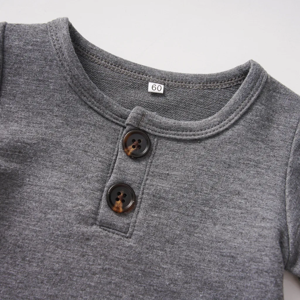 Комплект одежды из 2 предметов для новорожденных мальчиков 0-24 месяцев Однотонная