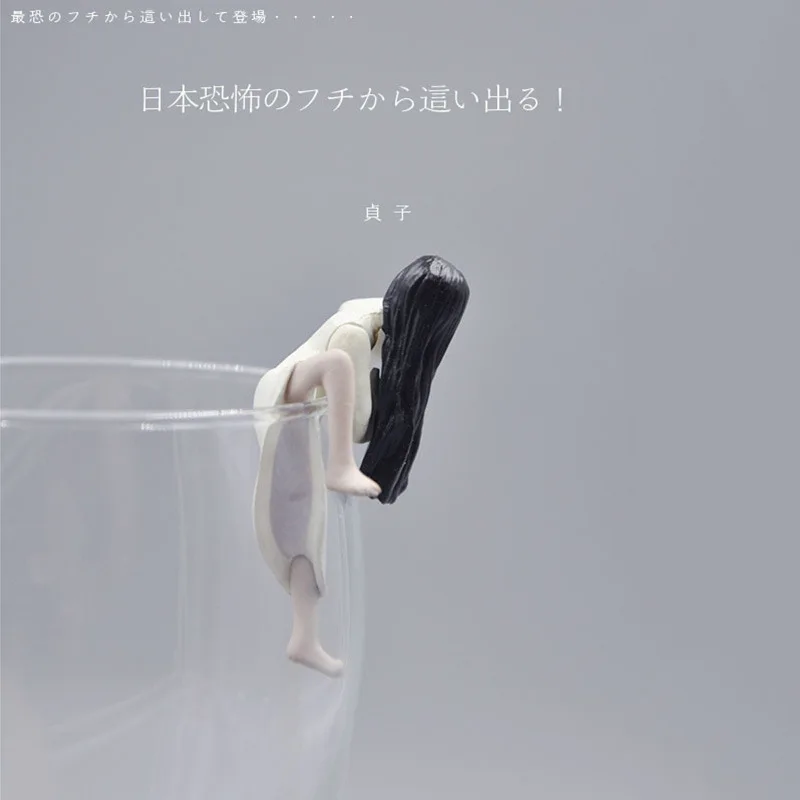 Японские мини-капсульные игрушки Sadako Grudge Rim статические Фигурки Spoof для чашки чая