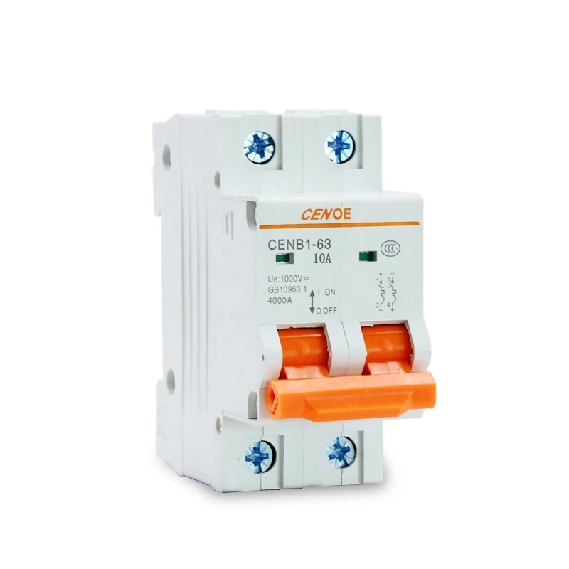 2p 1000V DC 16A высококачественный dc солнечный выключатель миниатюрный выключатель 16a защита от перегрузки предохранитель безопасности выключатель постоянного тока