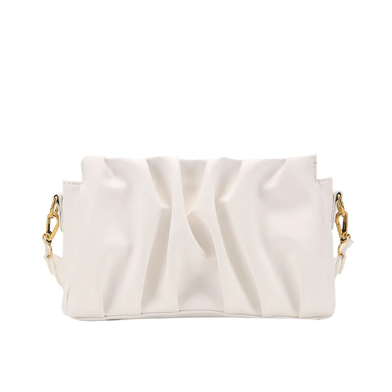 

Fashion Pleated Square Sling Bag Shoulder Underarm Bag Summer Bag Female