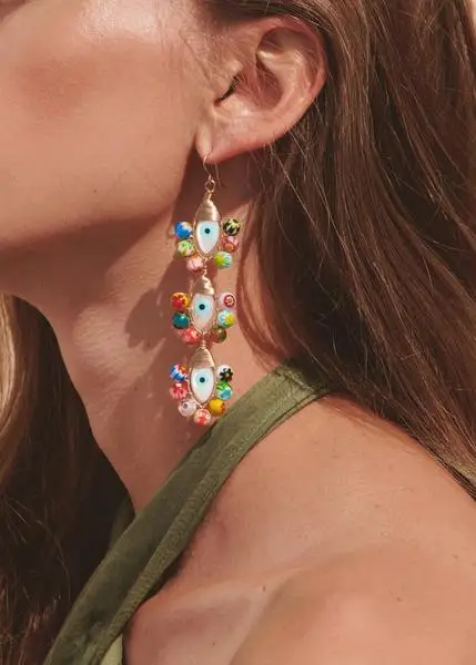 Серьги в стиле бохо женские ювелирные изделия со сглаза Стефани микс серьги с