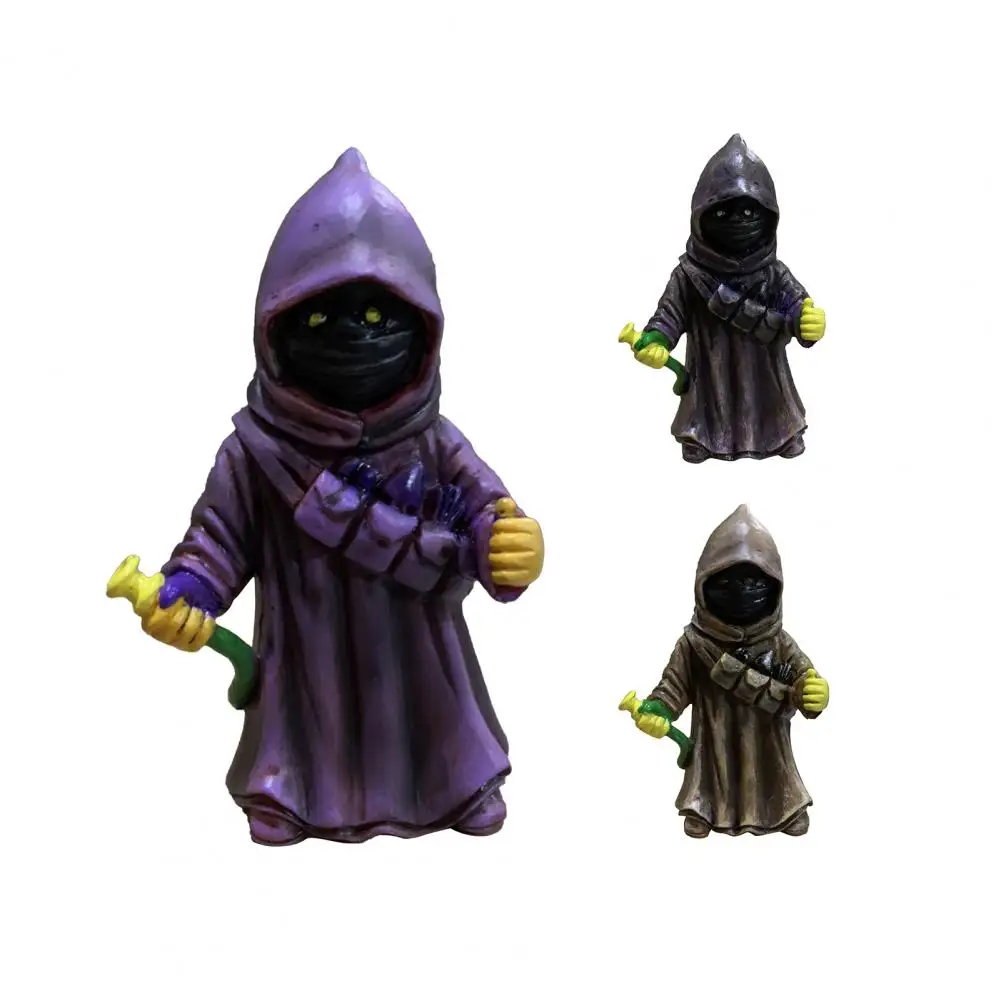 

Garden Statue Scary Exquisite Resin Mini Cloak Weirdo Halloween Figurine for Home